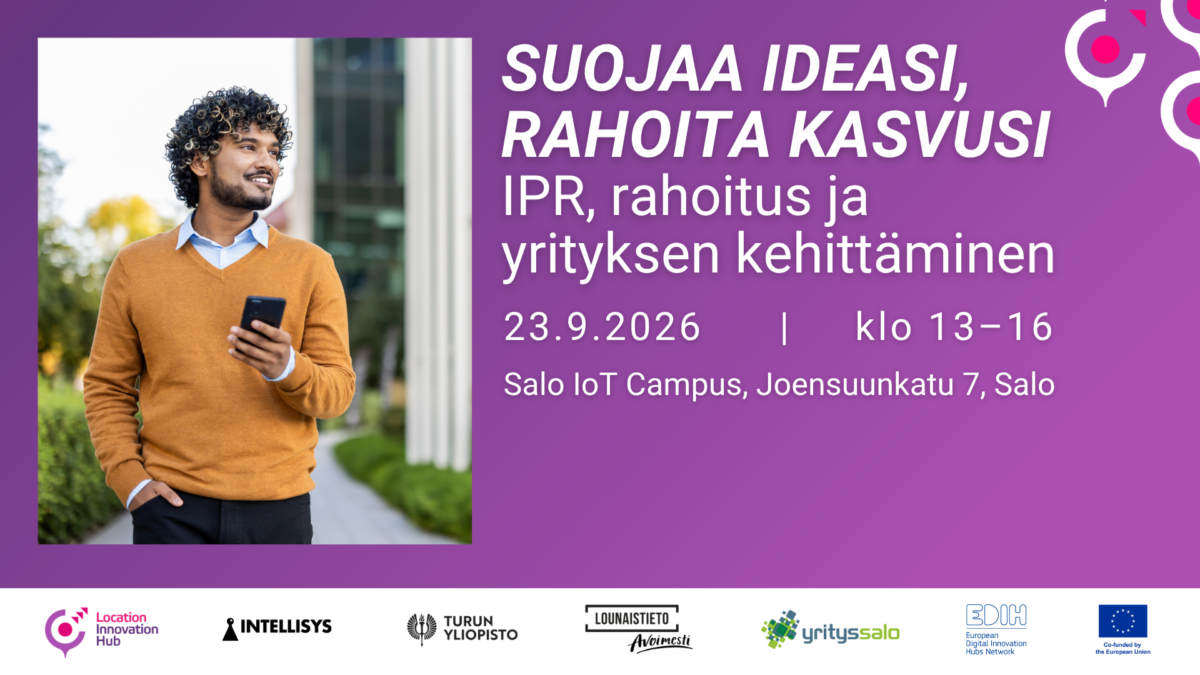 Suojaa ideasi, rahoita kasvusi – tapahtuma Salossa 23.9.2026